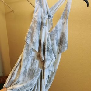 Maurice's studio y white and gray blouse tank top